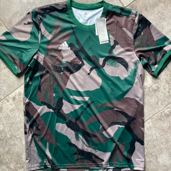 Adidas Camo Pre Match GJ0786 MLS Soccer Preshi Jersey Armed Forces SIZE XL NEW - Picture 1 of 3